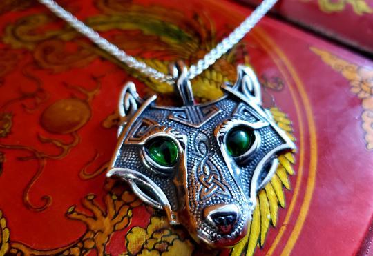 Celtic on sale wolf necklace