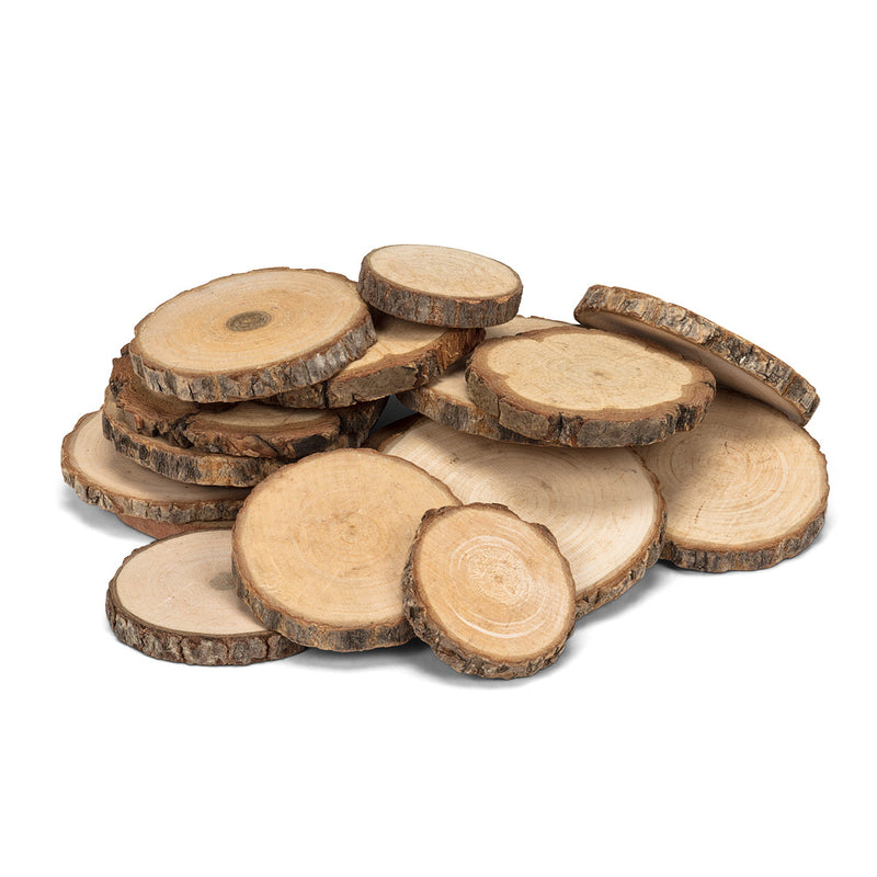 Flat Natural Wood Discs