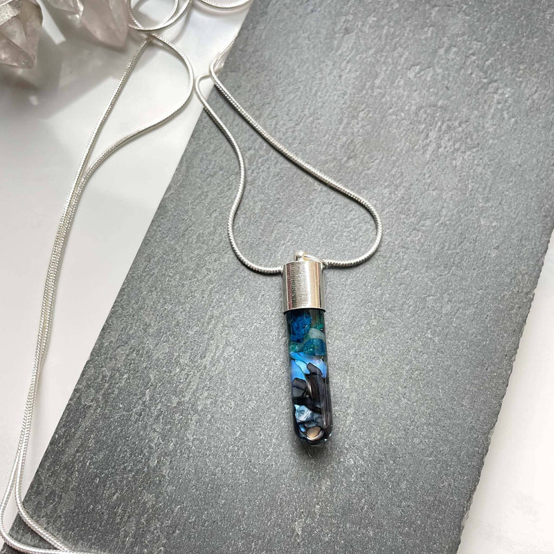 Abalone Shell, Lapis Lazuli and Opalite Necklace