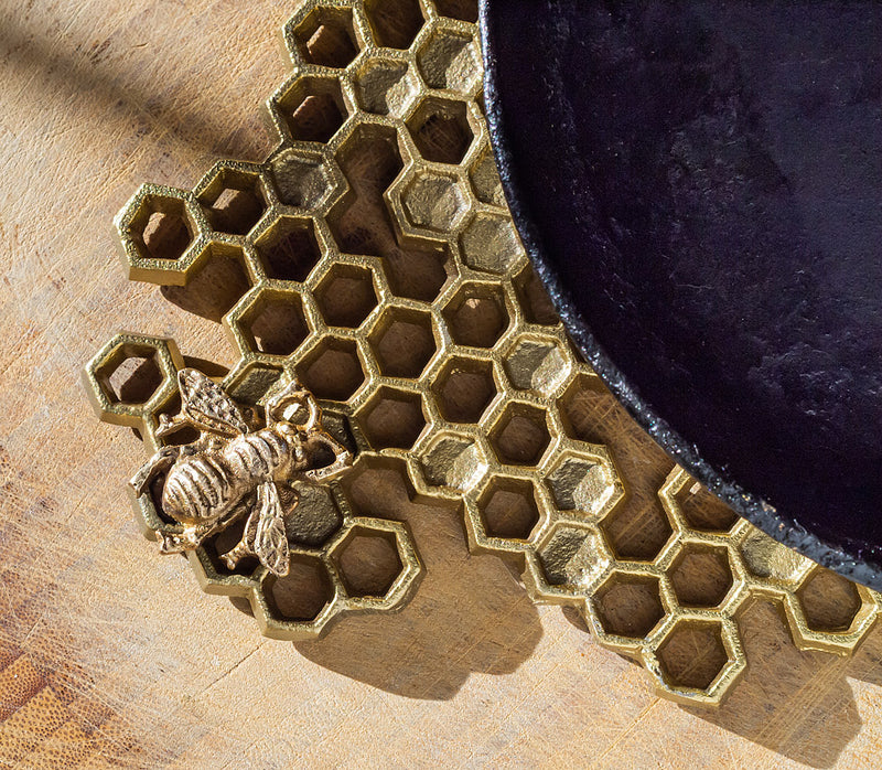 Honeycomb Trivet with Bee