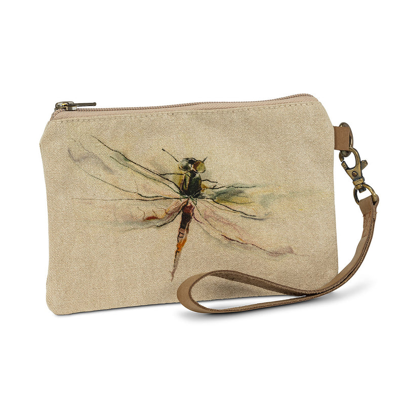 Dragonfly Zip Pouch with Strap