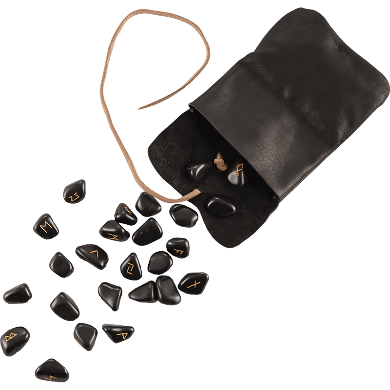 Viking Runes with Leather Pouch