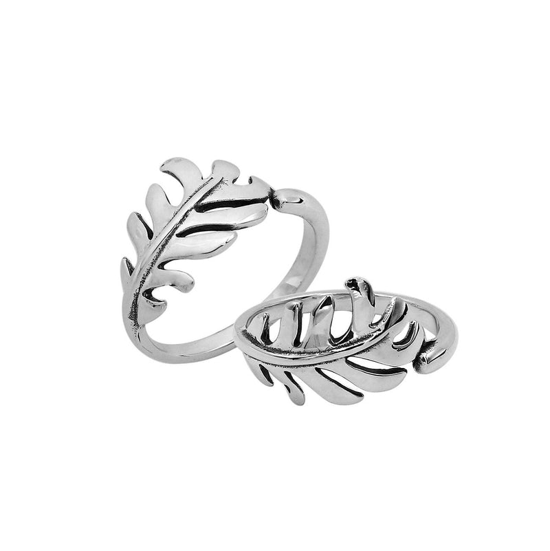 Sterling Silver Feather Leaf Ring