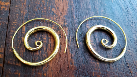 Simple Threader Spiral Earrings
