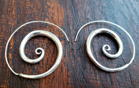 Simple Threader Spiral Earrings