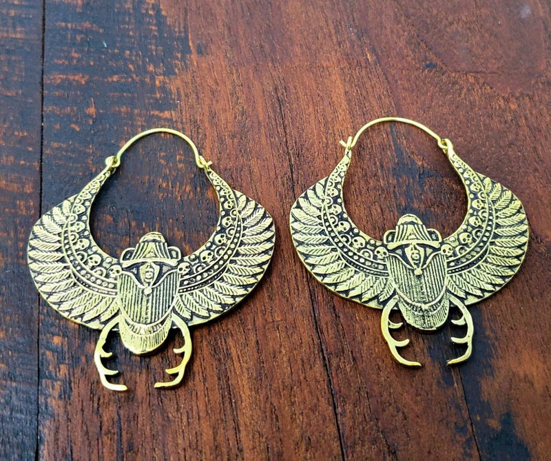 Egyptian Scarab Earrings