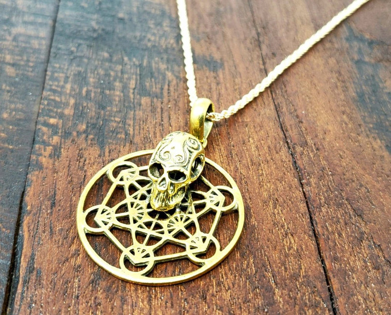 Sacred Geometry Skull Necklace