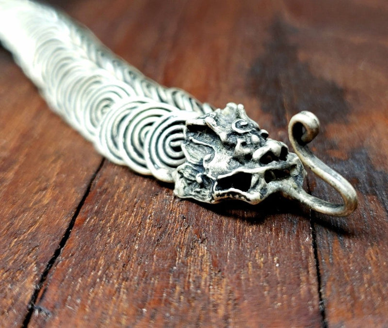 Silver Coil Dragon Miao Hmong Bracelet
