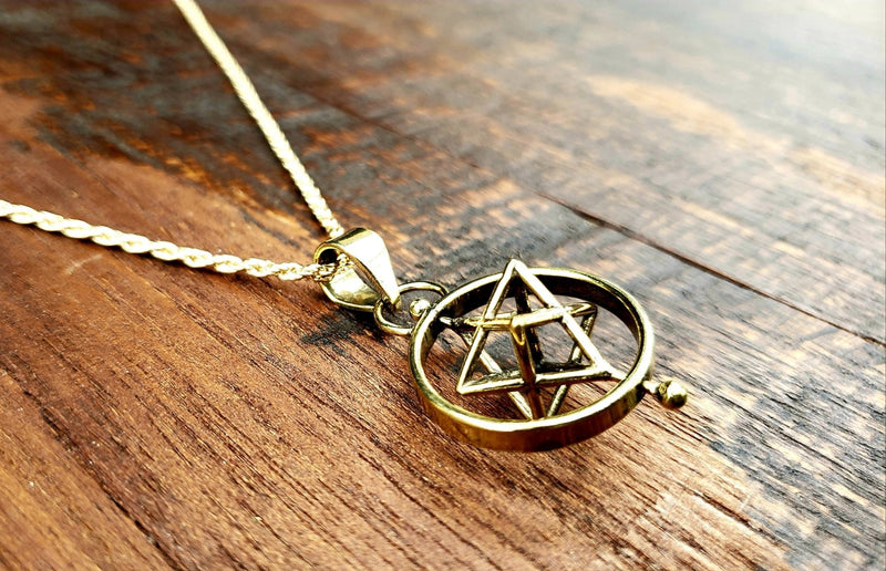 Spinning Star Sacred Geometry Pendant Necklace