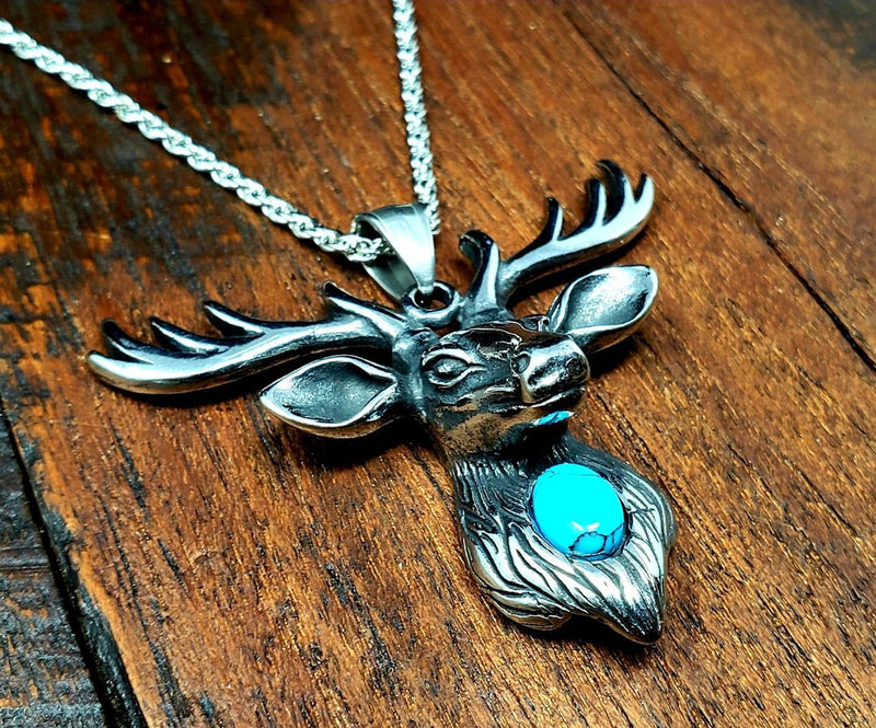 Turquoise Deer Necklace